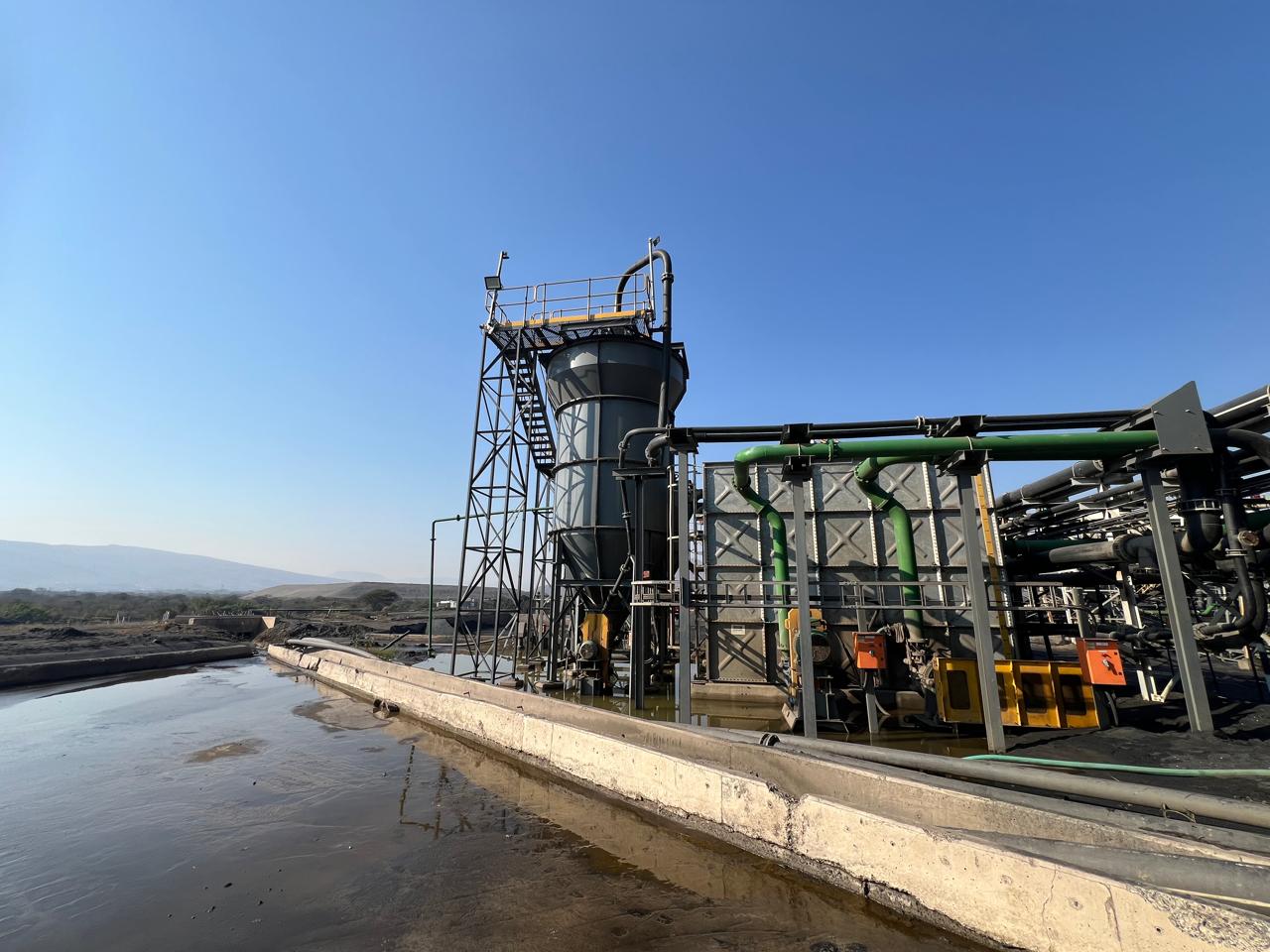 Large capacity water reservoir tank — sectional steel installation in South Africa