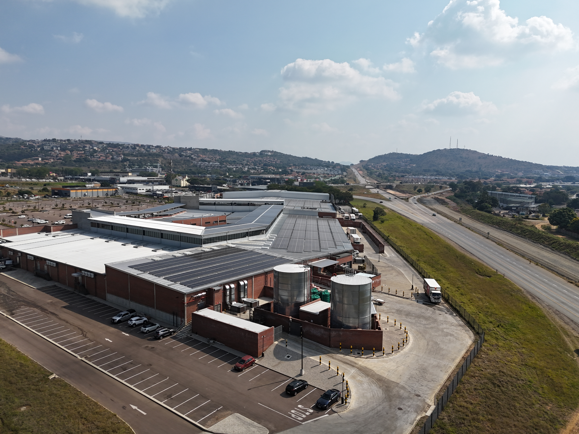 Videx cylindrical fire protection tanks at President Hyper Rustenburg