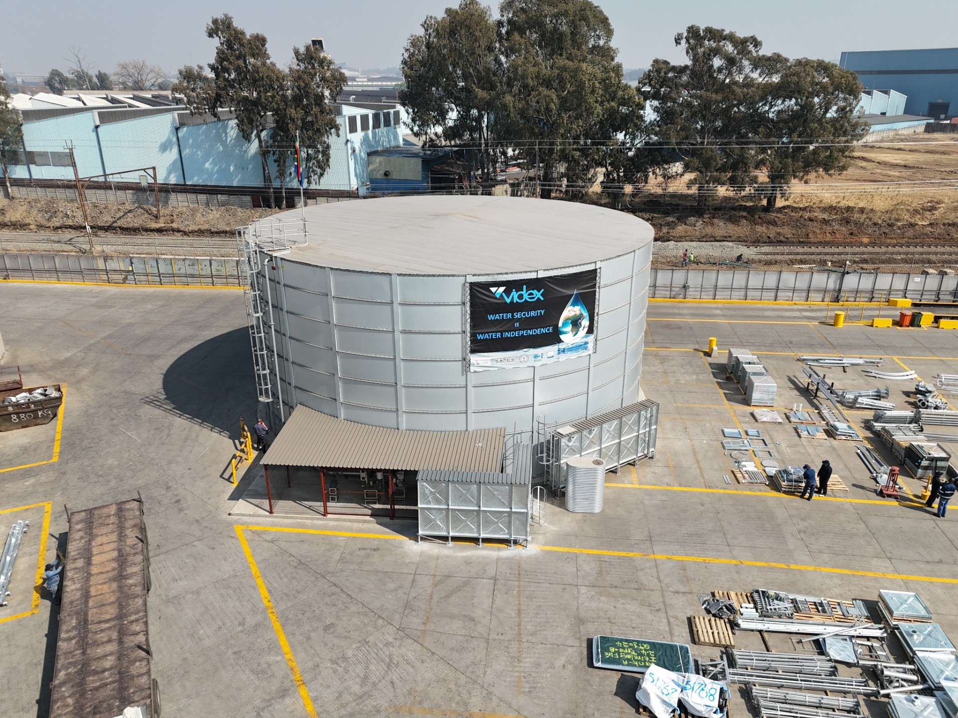 Videx cylindrical water security tank