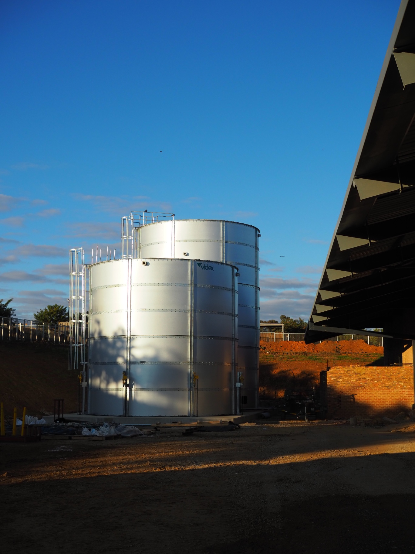 VOX Fire Heidelberg cylindrical fire protection water tanks